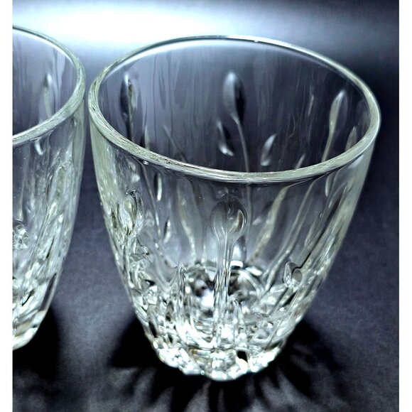 2 Cristal d'Arques Cassandra Rocks Glass 4" whiskey cut crystal plant design boh - Picture 2 of 8